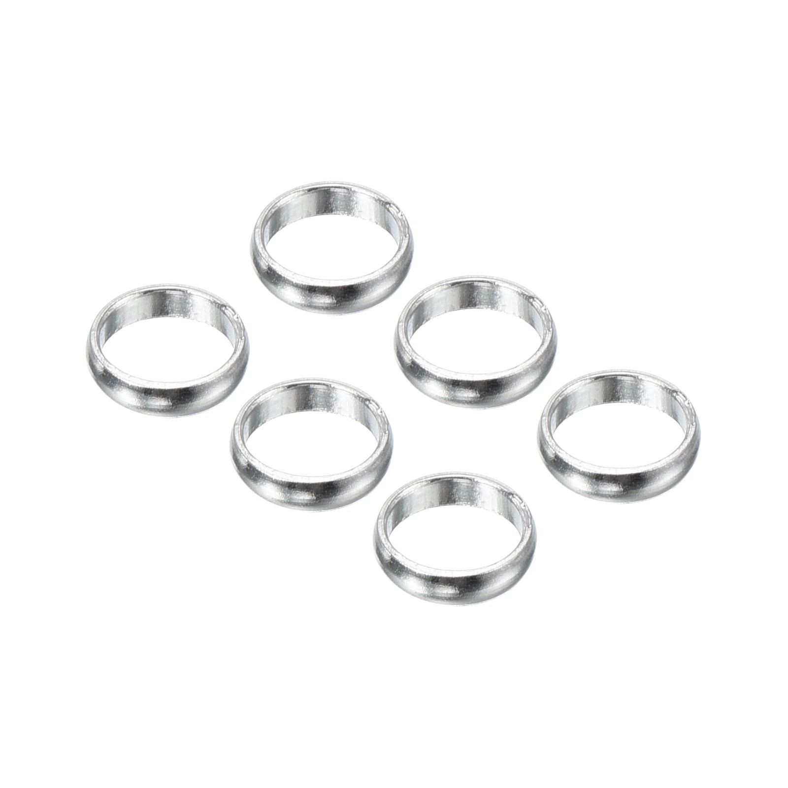 Dart Shaft Rings, Aluminum Dart O-Ring Accessories - 6 Pack (Silver Tone)