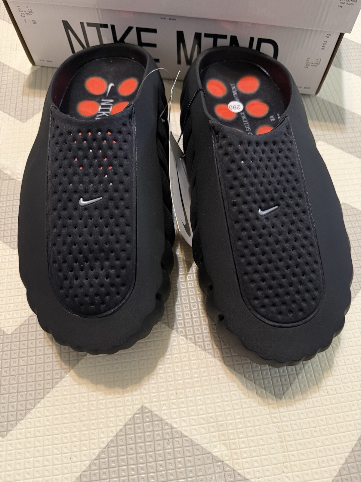 Nike Mind 001 Men's Slide Sandals Black/chrome  Rubber Slip-On Size 11