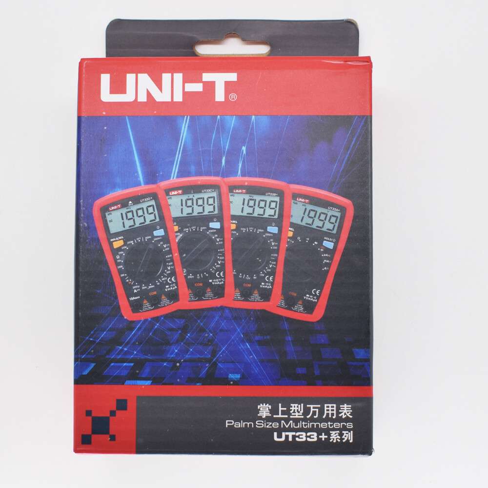 1pc UNI-T Palm-Size UT33B+ Digital Multimeter Volt Ohm Amp Resistance Test Meter