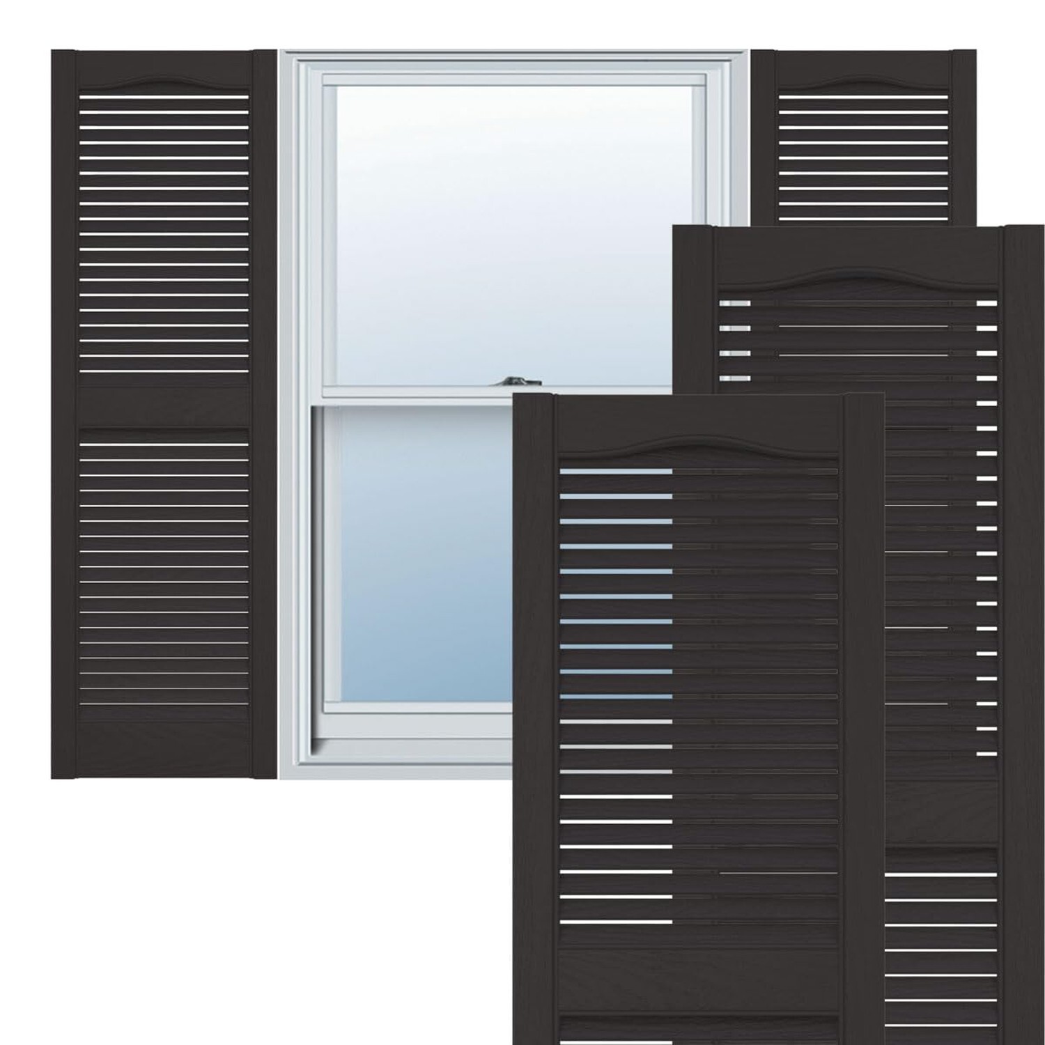 Ekena Millwork Lifetime Vinyl LL1S14X07200MS Standard Cathedral Top Center Mu...