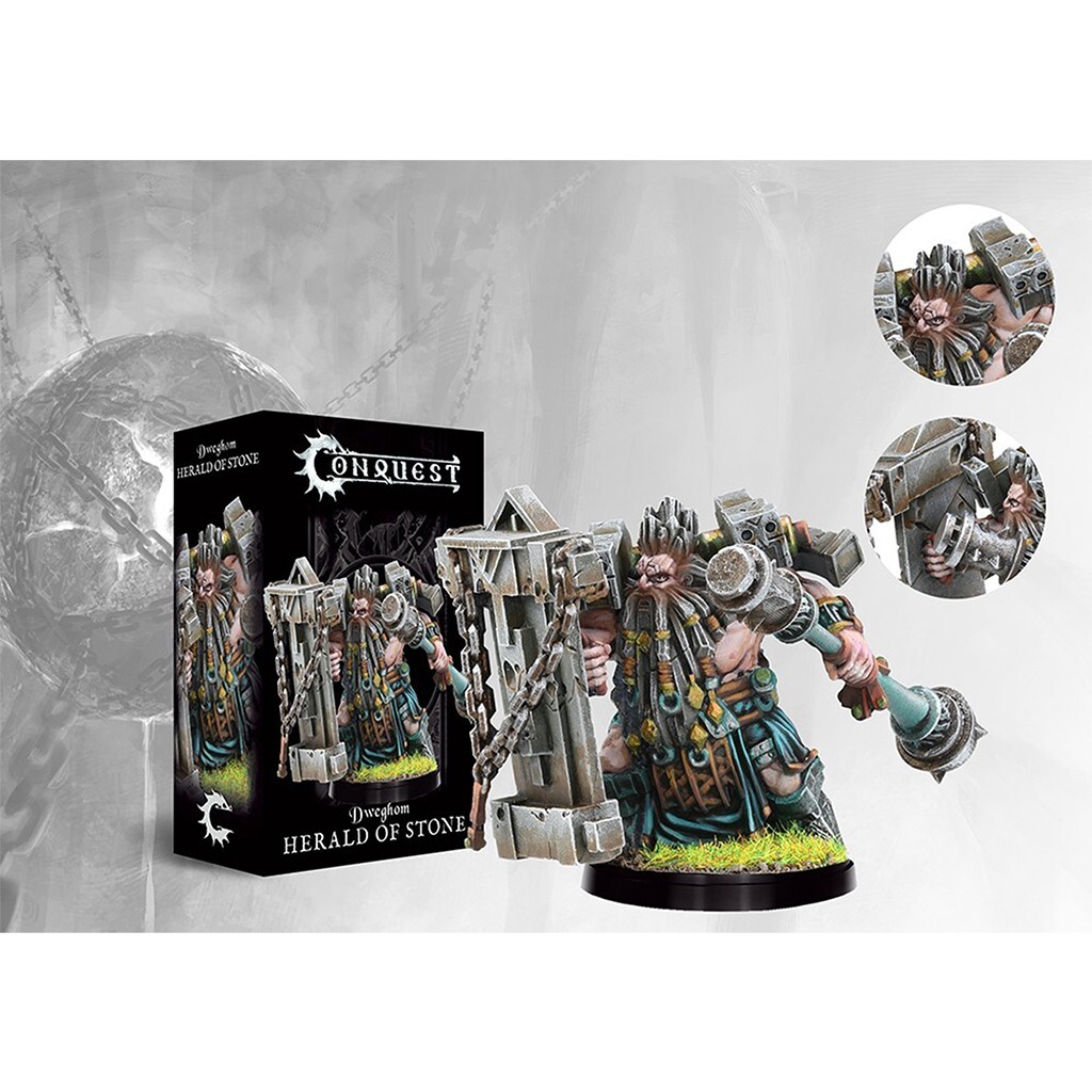 DWEGHOM: HERALD OF STONE Conquest Miniatures Game Para Bellum