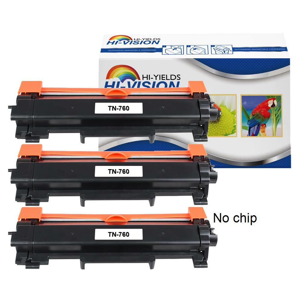 3 pk Toner Cartridge fits Brother TN760 HL-L2390DW HL-L2395DW Printer