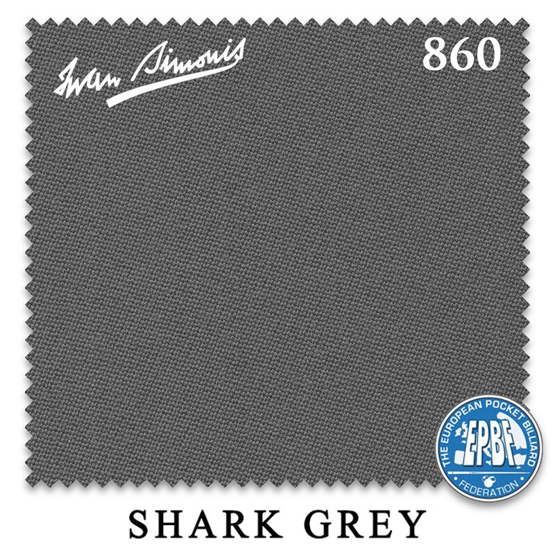 10' Simonis 860 Pool Table Cloth - Shark Grey - AUTHORIZED DEALER