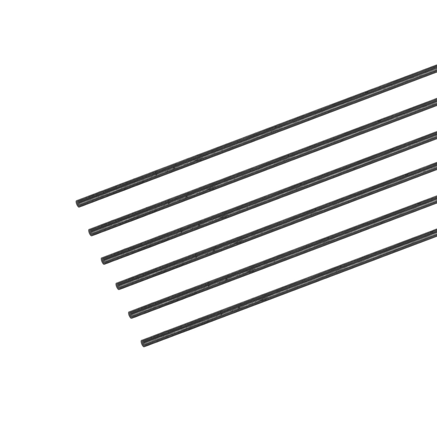 MECCANIXITY Carbon Fiber Rod, 1.5mm x 300mm for RC Plane x 300mm, black
