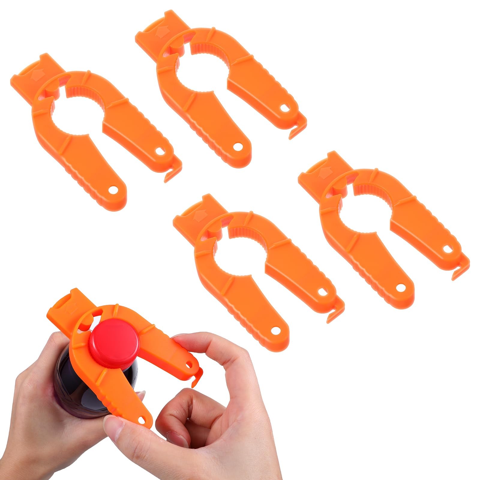 Gjinxi 4 Pcs Plastic Bottle Cap Opener, 3 in 1 Water Bottle Opener, Soda Can ...