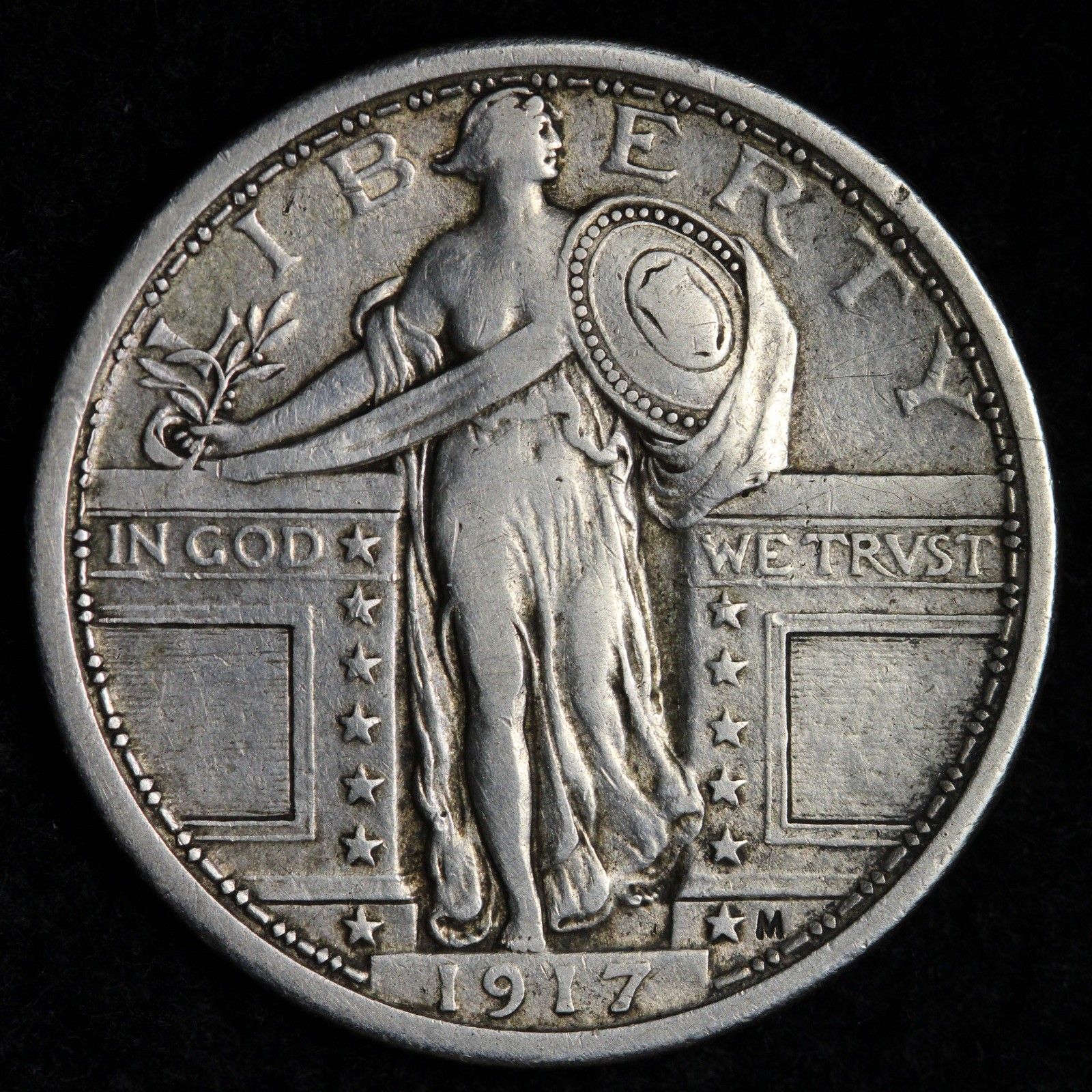 1917 TYPE 1 Standing Liberty Silver Quarter XF+ E294 RGKCCA