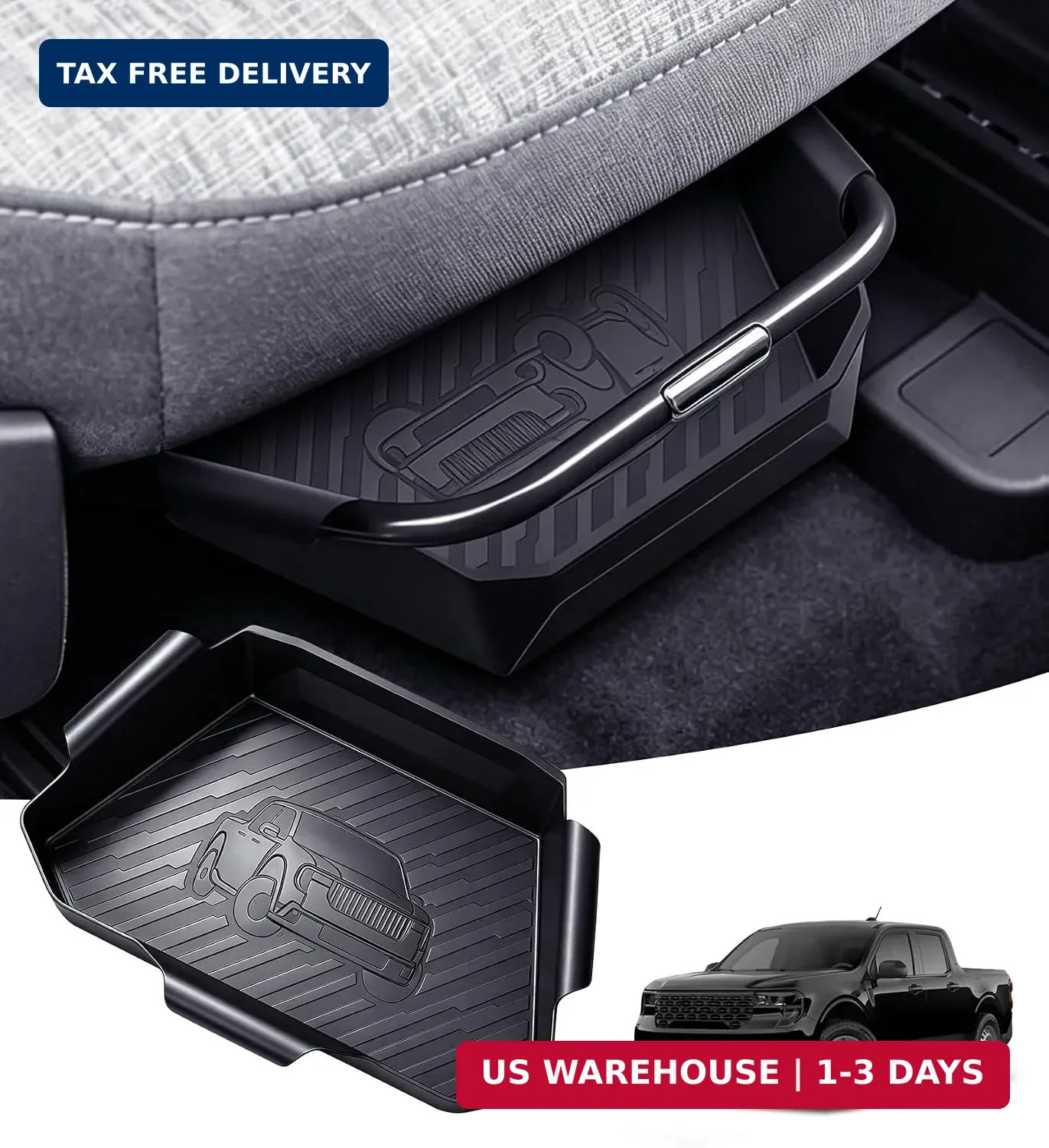 Under-Seat Organizer Storage Box for Ford Maverick 2026 2025 2024 2023 2022 (Onl