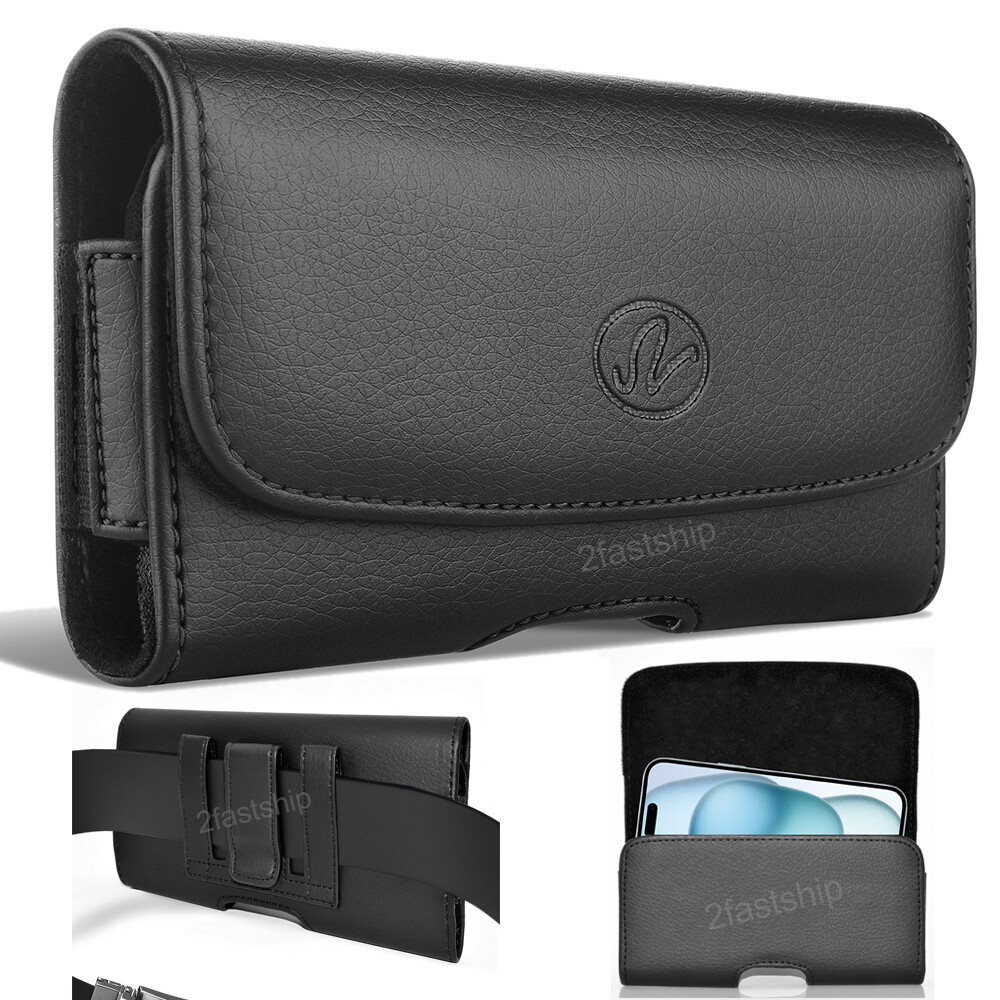 For iPhone 17 17 Plus 17 Air 17 Pro Max Leather Case Belt Clip Holster Pouch