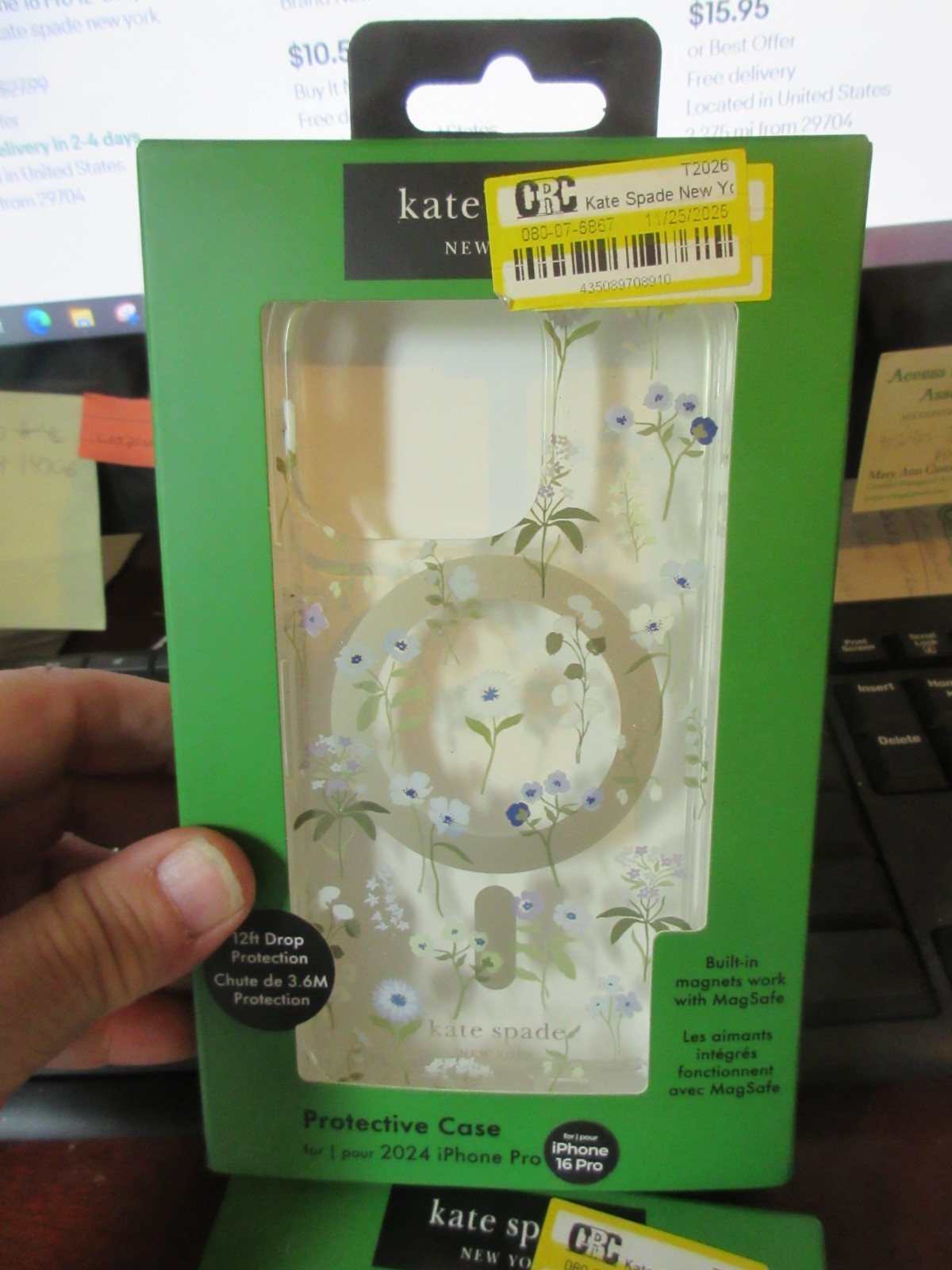 Kate Spade New York iPhone 16 Pro Protective Case with MagSafe - Precious Bloom