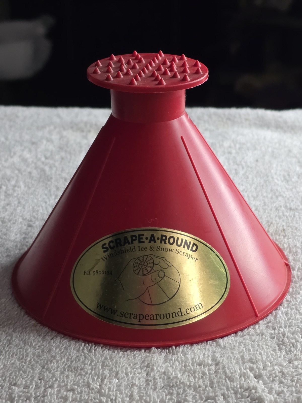 NEW! Vintage Scrape•A•Round Windshield Ice Snow Scraper Plastic Cone