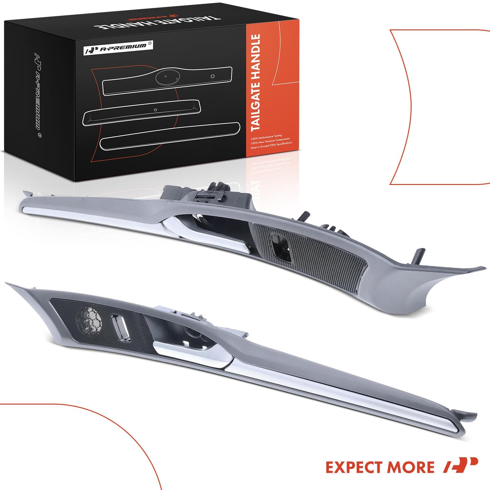 Fusion 2013-2016 Door Handles Gray Silver Lever 2PC Set Front Driver Passenger
