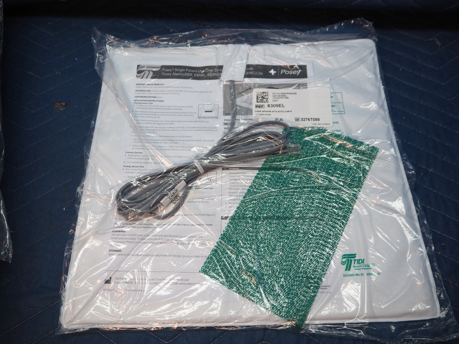 NEW Posey Single Patient Use Chair Sensor Pad With Extended Cable 8309EL