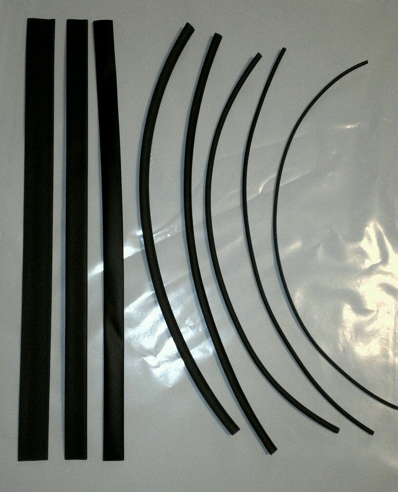 Enkay 7540  Heat Shrink Tubing Assortment, Black, 8 - 12" Pcs. - 96" Total