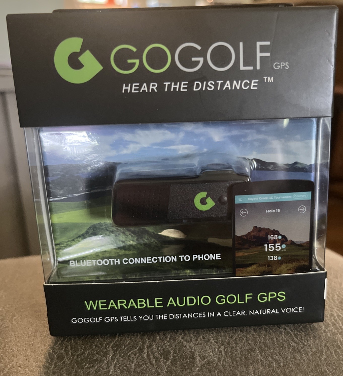 GoGolf GPS Hear the Distance Wearable Audio Golf GPS Go Golf  NEW NIB
