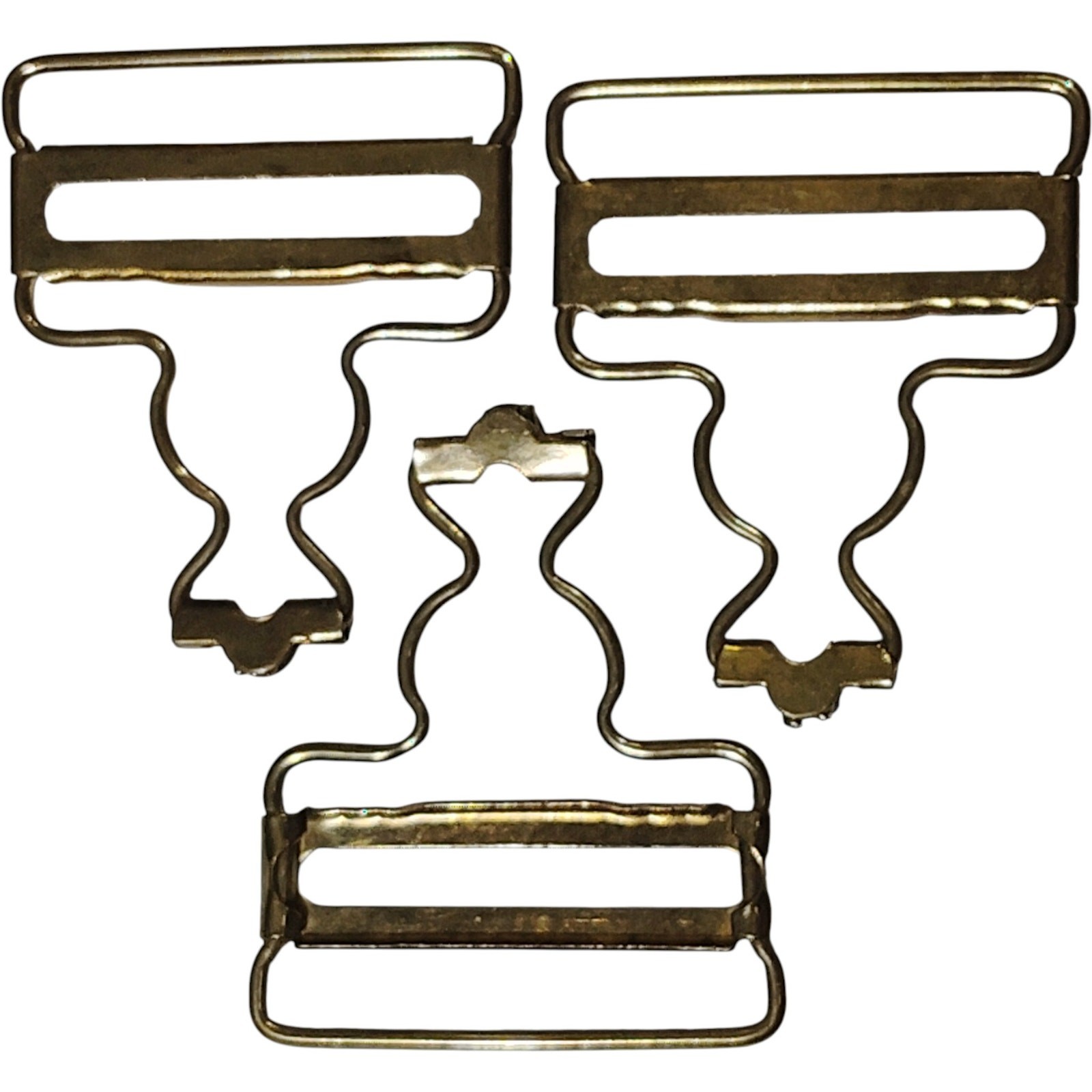 3-PK – Dungaree Buckles w/ Fixed Slide, 1-7/8"W × 2-1/2"H – Fits 1-1/2" Webbing