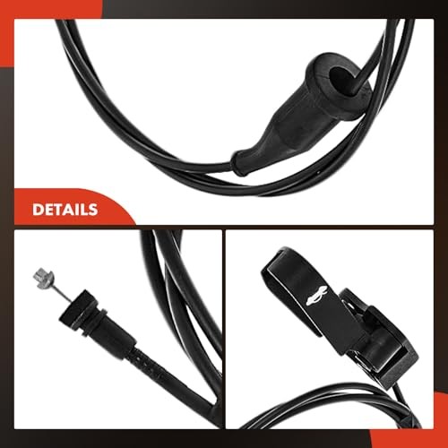 93.99 inch Front Hood Latch Release Cable with Handle | Compatible with