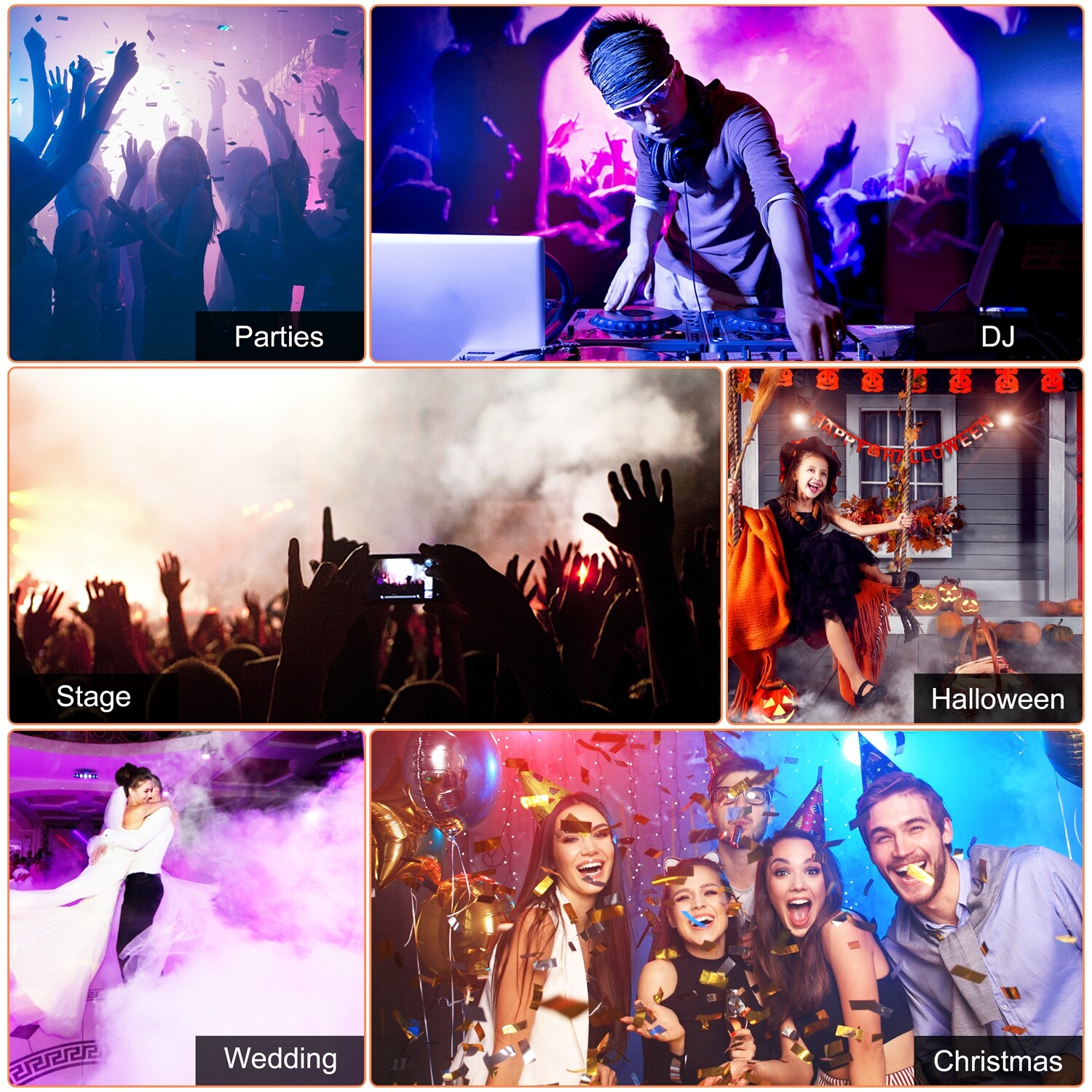 1500W Fog RGB 3in1 6 LED DJ Smoke Machine Stage Show Decor w/ Wireless Remote US