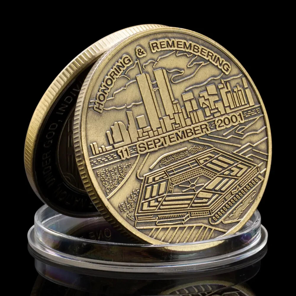 Honoring and Remembering  11 September 2001 Commemorative Challenge Coin Gift
