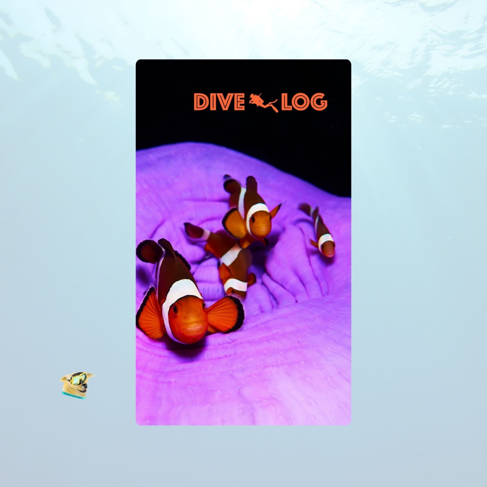 Clown Anemonefish Magnificent Anemone Scuba Dive Log Book-Diving Journal/Logbook