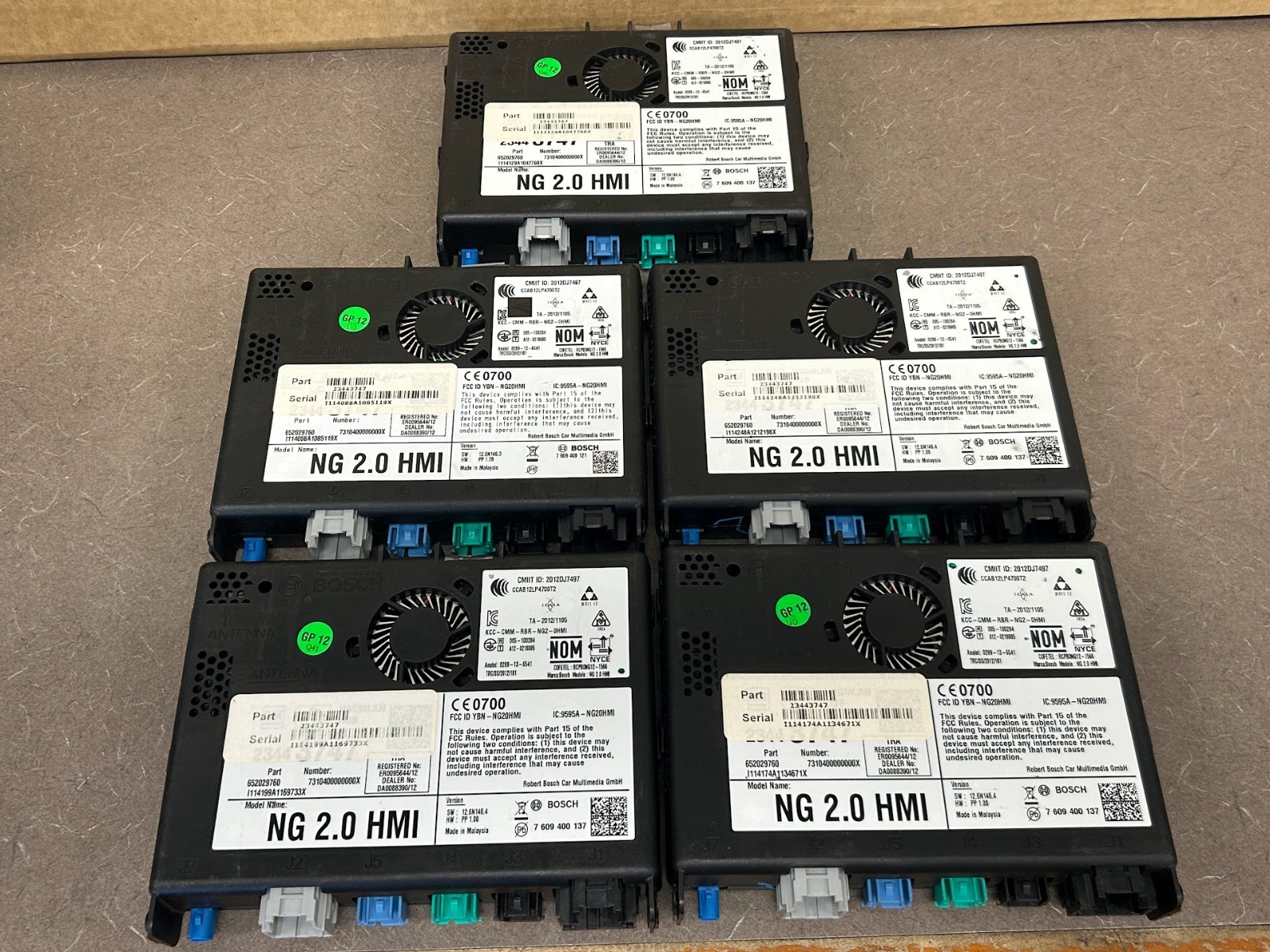 Lot of 5) OEM Bosch NG 2.0 HMI Control Module 23443747 IO6 Navigation #95