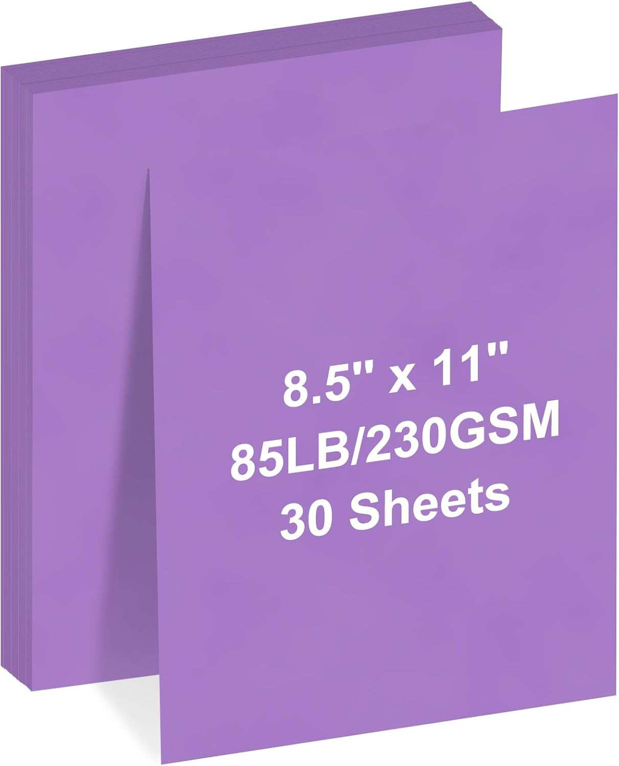 Cardstock 8.5" x 11 "，30 Sheets Cardstock Paper 85 lb/230 gsm,Light Purple Card
