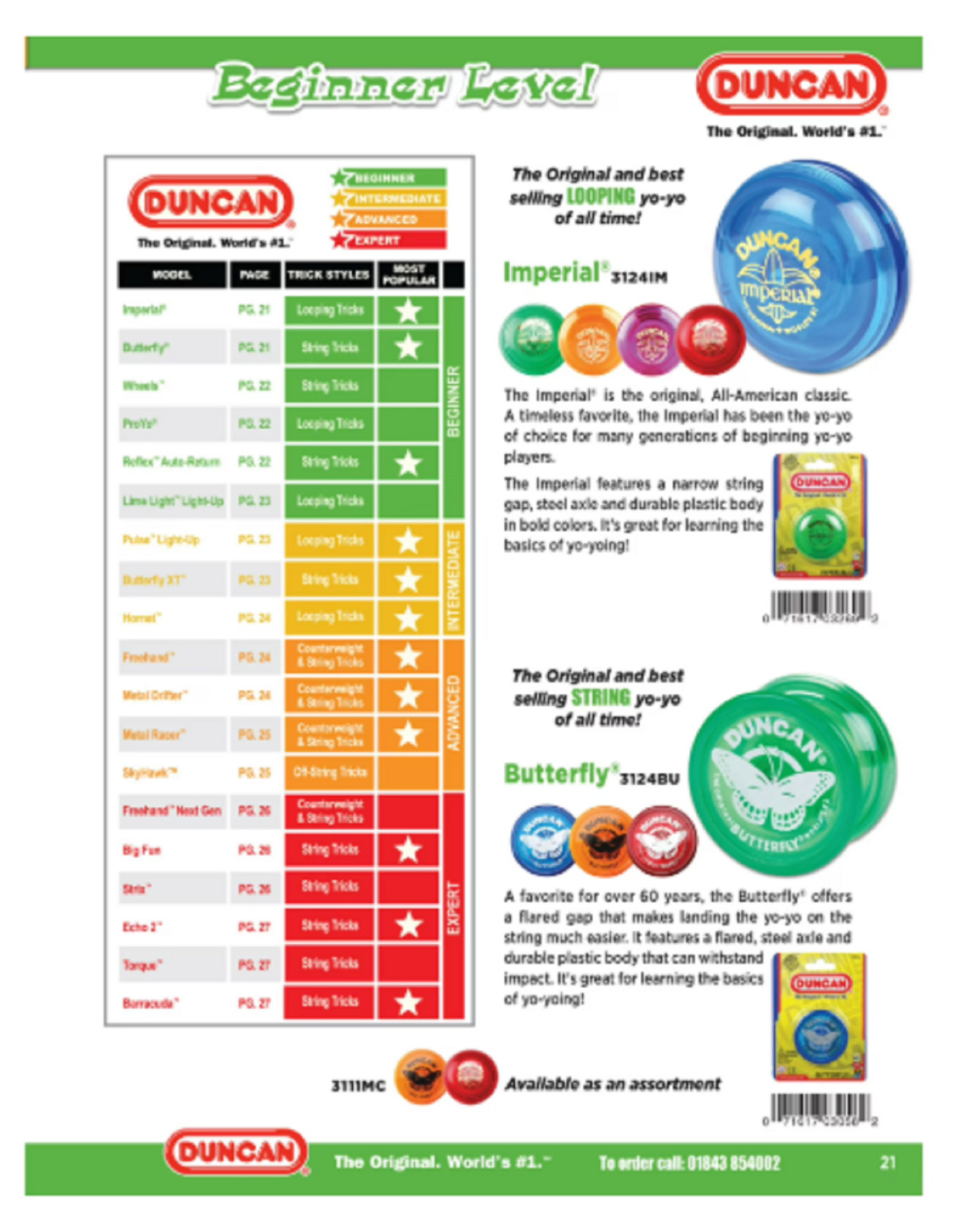 Duncan Imperial Yo Yo Assorted colors 1 Count