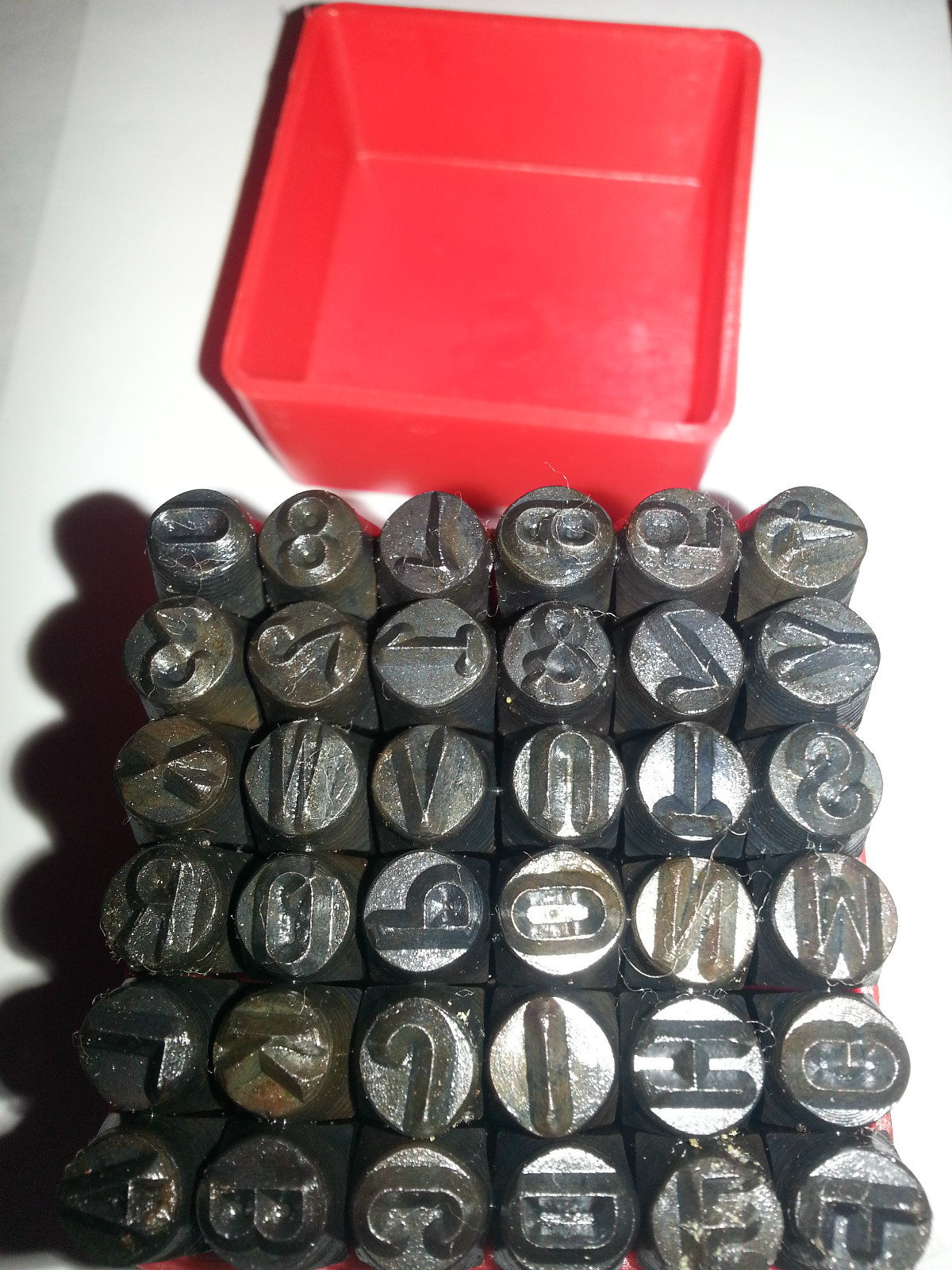 36pc Number and Letter Punch Set 1/4" Hardened Steel Metal Die Jewelers w/Case