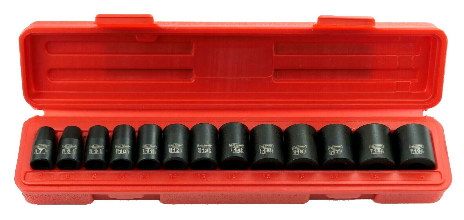 13 PC 3/8" Dr. 6 POINT Metric Shallow ( 30mm) Impact Socket Chrome Vanadium Set