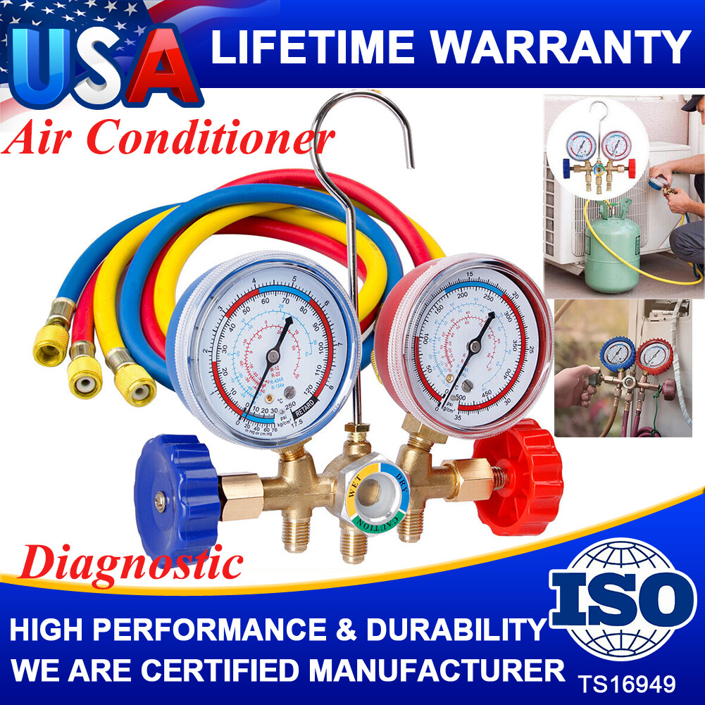 AC Diagnostic Manifold Gauge Set for Car A/C System Automotive Air Conditioning