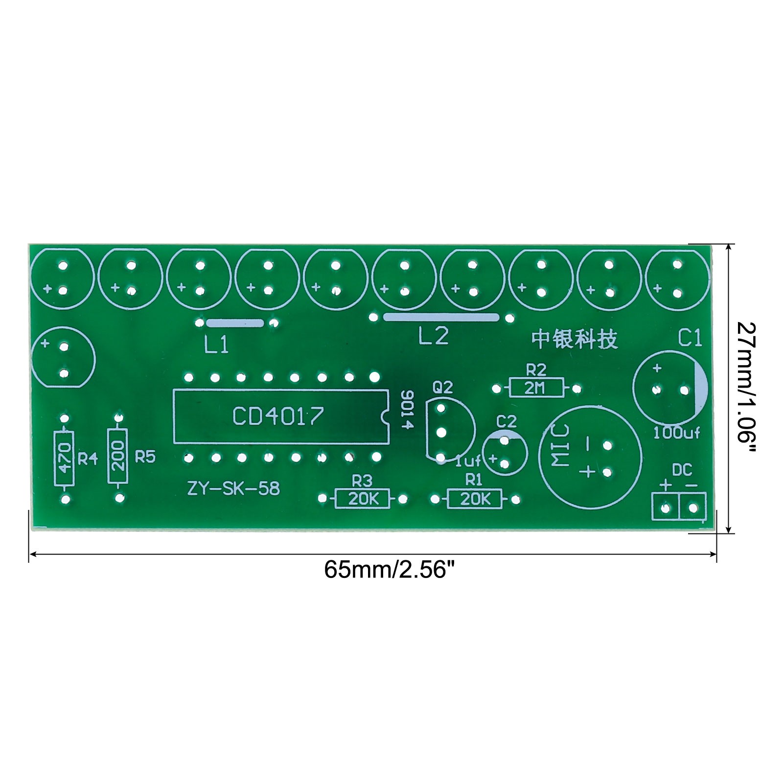 Soldering Practice Board, 4 Set Electronics Kit Prototype PCB Board DIY, 4~12V