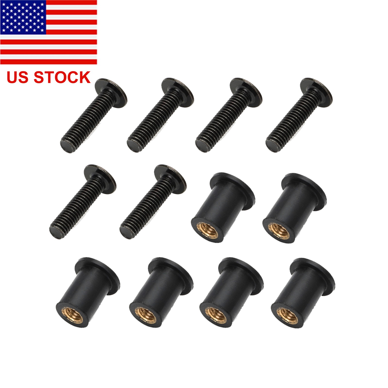 Windshield Screws Nuts Set for YAMAHA Snowmobile 90150-05024-00 90179-05523-00