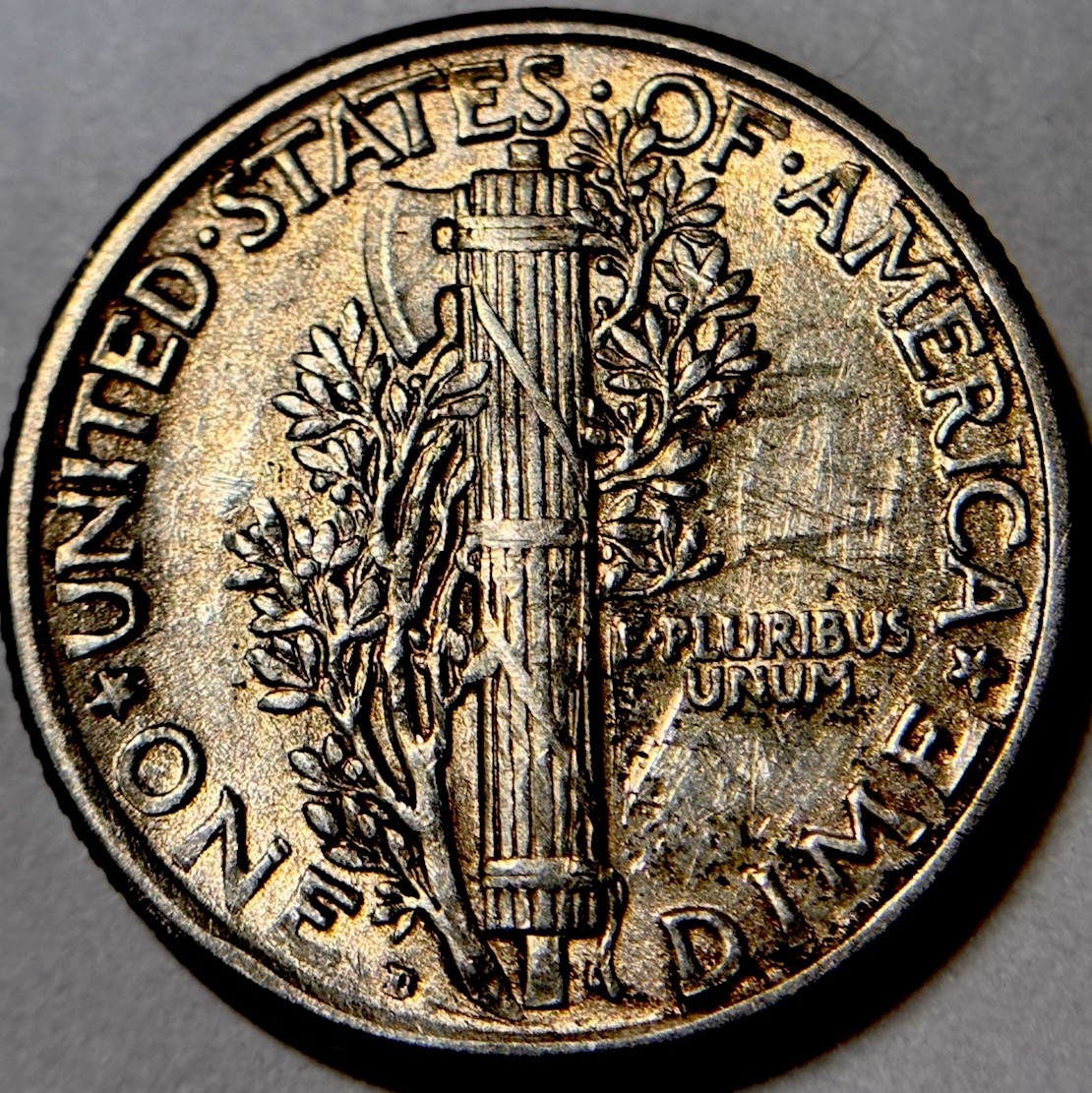 1920-D Mercury Dime, Better Denver issue, Choice AU!!!Completely Original