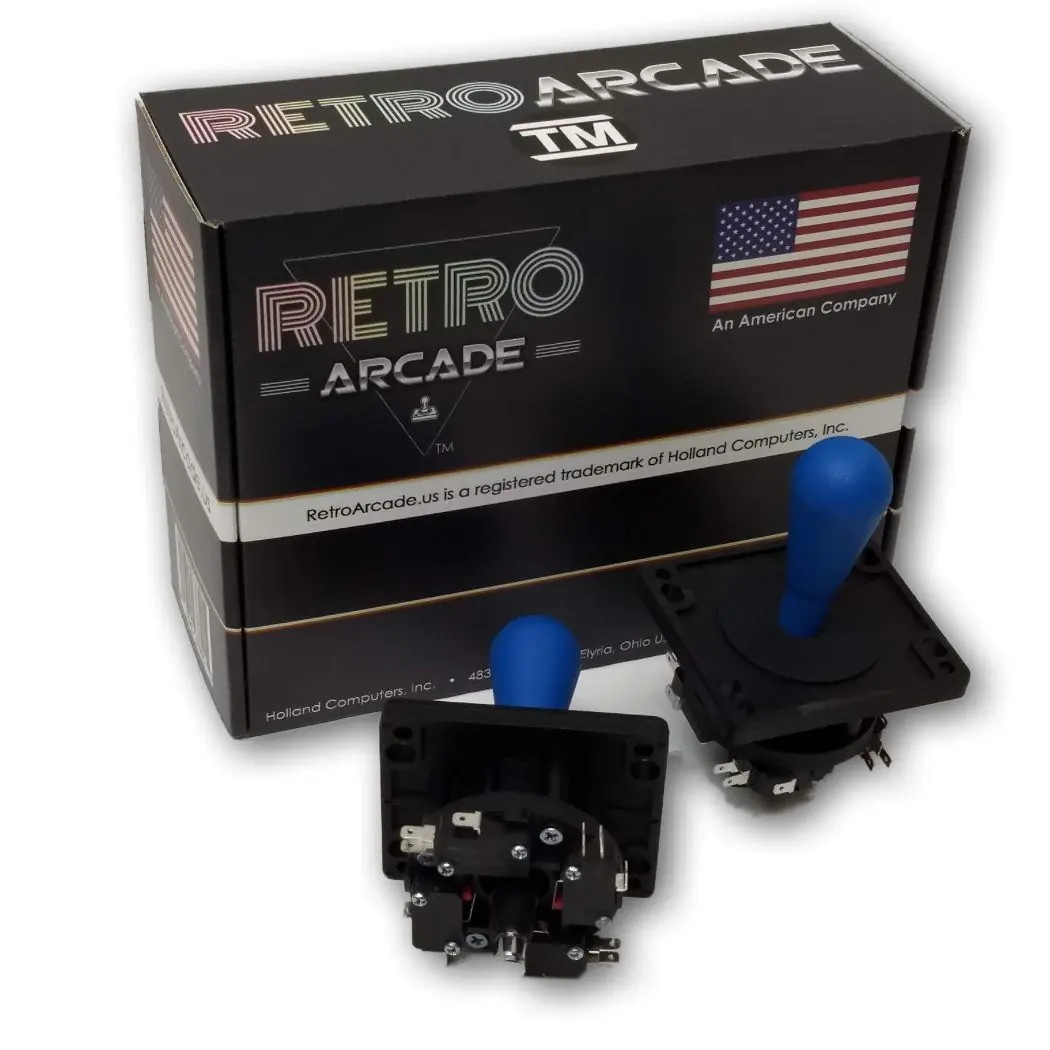 New Competition Style Retro Arcade Joystick , Blue 8 way play by RetroArcade.us