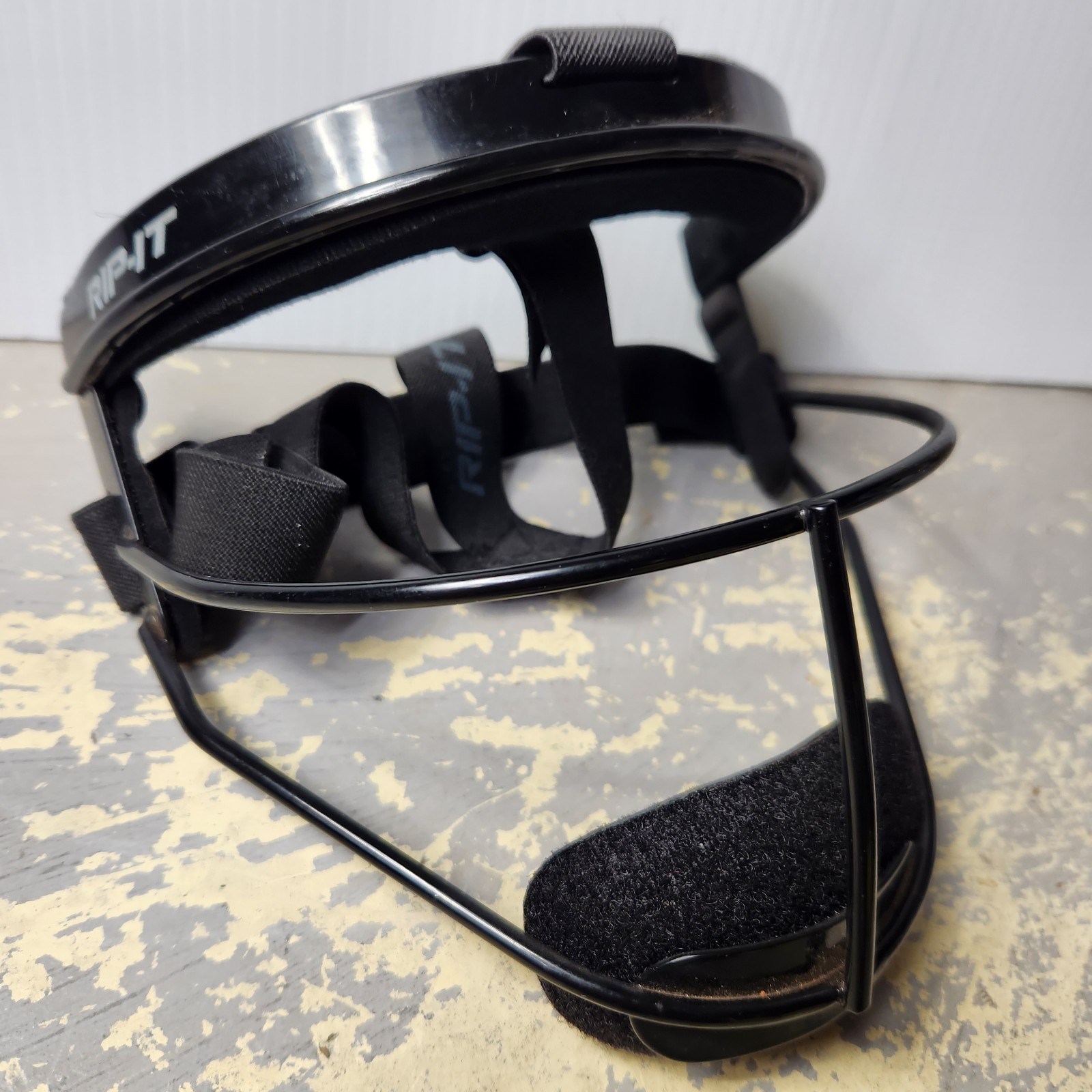RIP-IT Defense Pro Adult Softball Fielder's Mask Black Face Guard Protective