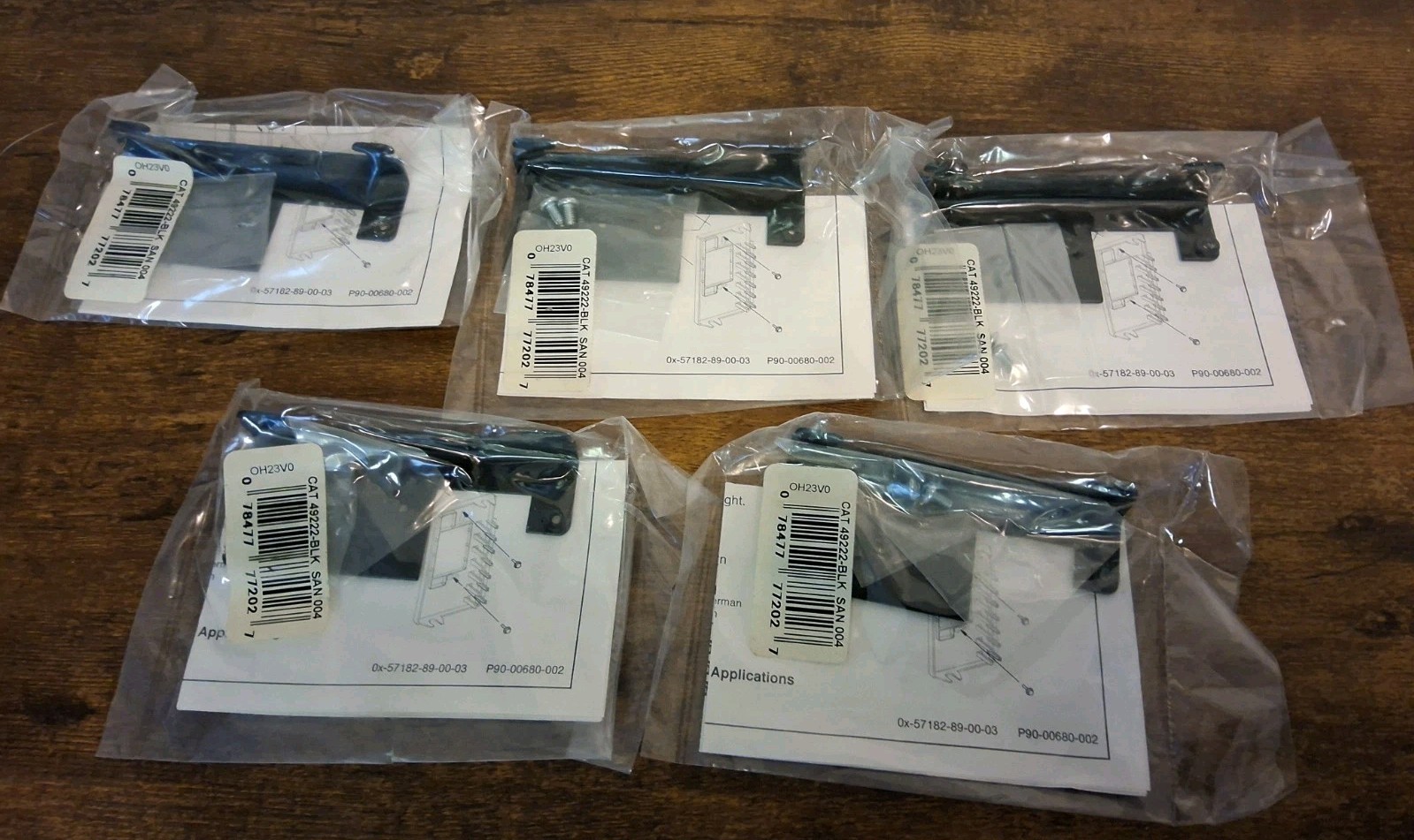 QTY 5 Leviton 49222-BLK Modular Furniture Mounting Brackets For Steel Case 9000