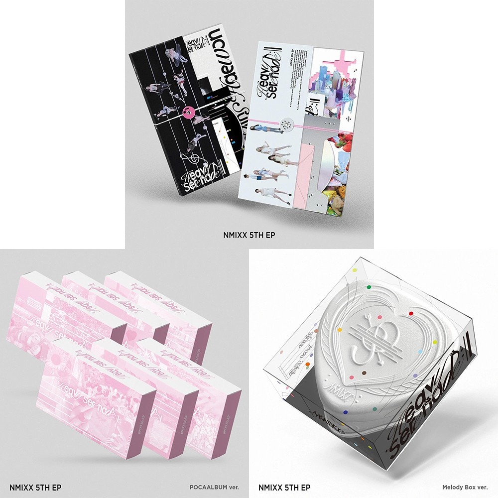 NMIXX HEAVY SERENADE 1st Album ALL VER SET/2 PHOTOBOOK+6 POCA+1 MELODY BOX+GIFT