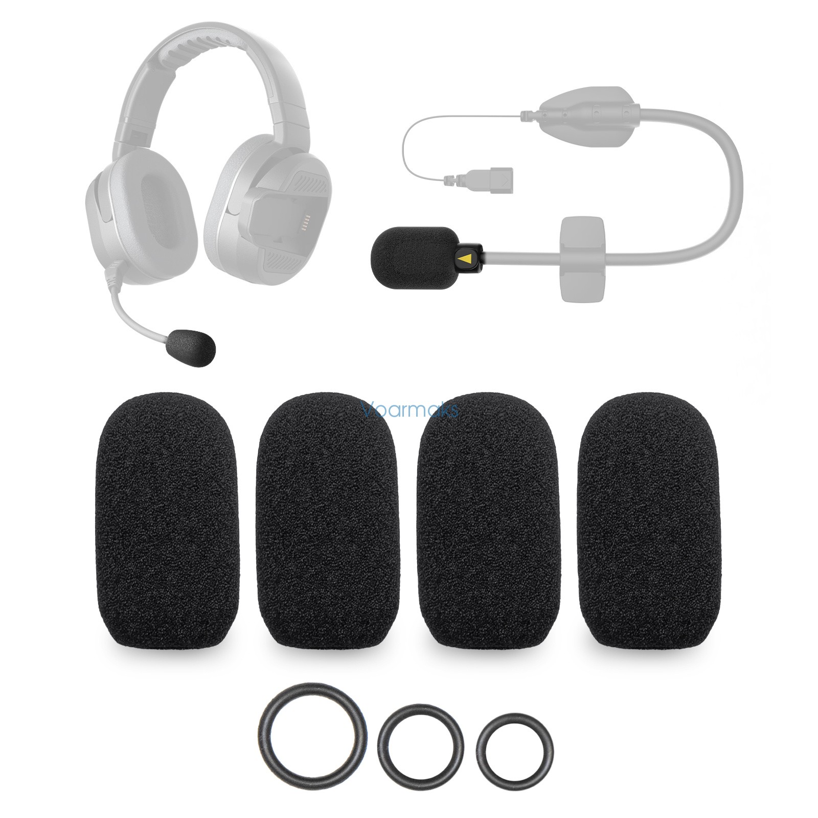 4 Mic Foam Covers+12 O-Rings for Spirit Motorcycle,CARDO PACKTALK EDGEPHONES