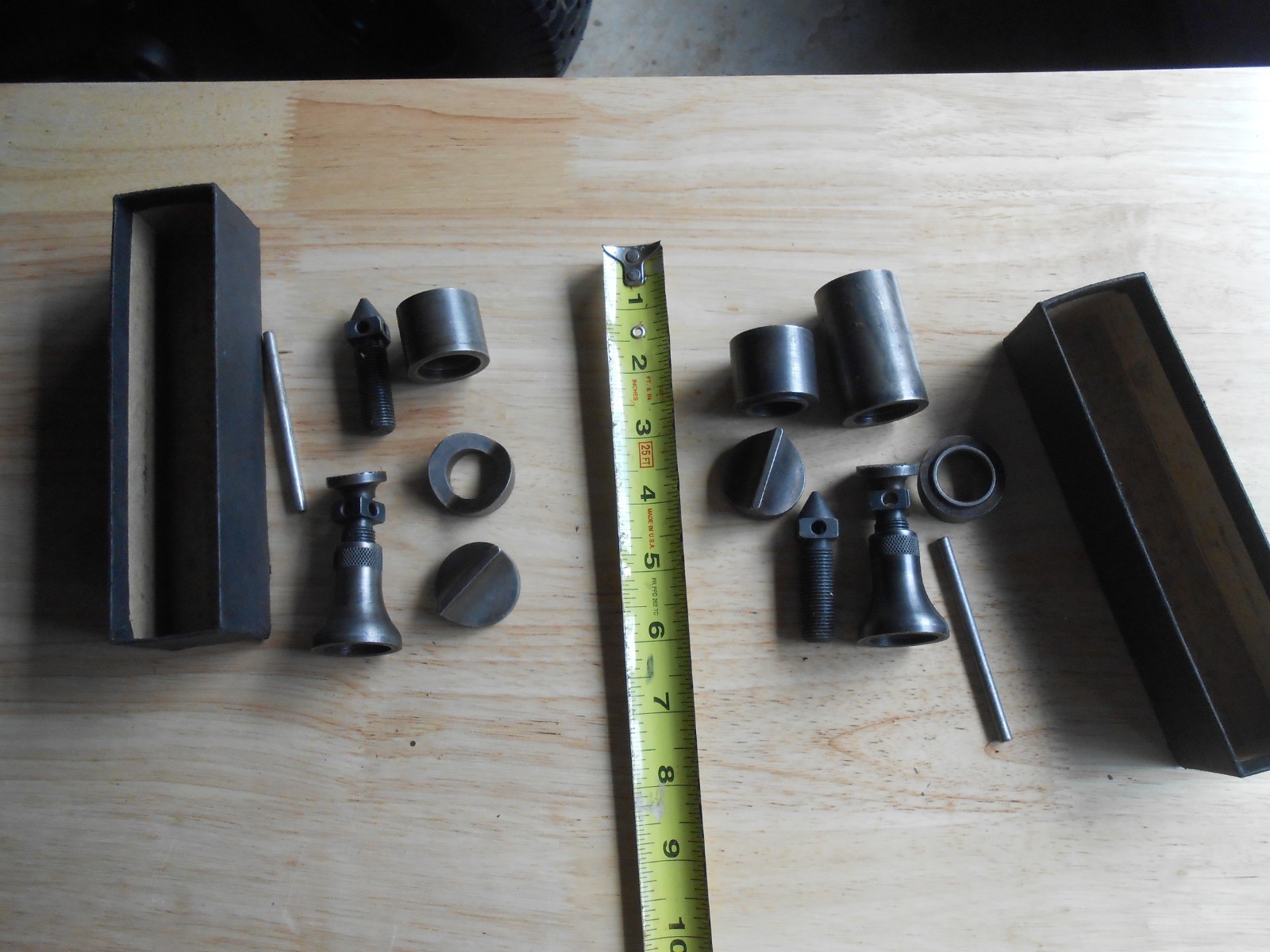 TWO STARRETT S190 JACK SCREW SETS---ONE IS MISSING TALL BASE-LIGHTLY USED