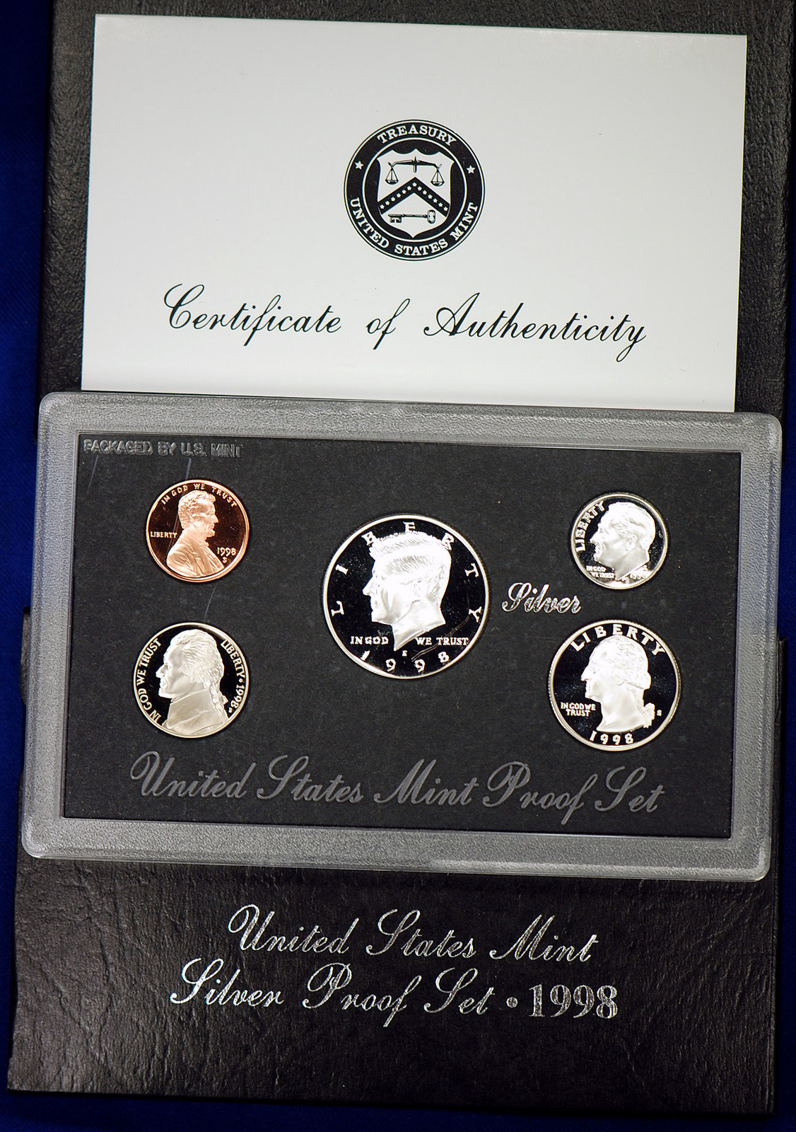 1998-s SILVER U.S. Proof Set.  In a black standard size proof set container