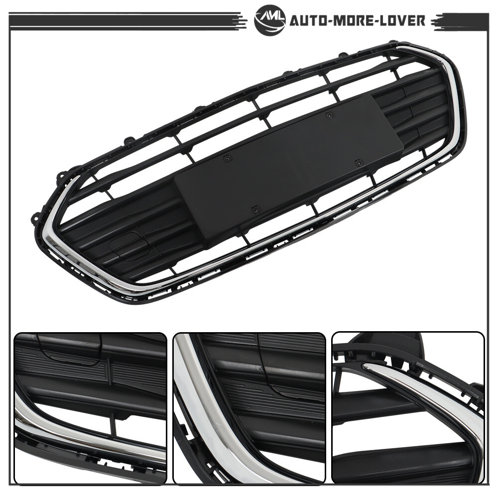 For Chevrolet Trax 2017-2021 Front Upper and Lower Grille Set Black Chrome 2PCS
