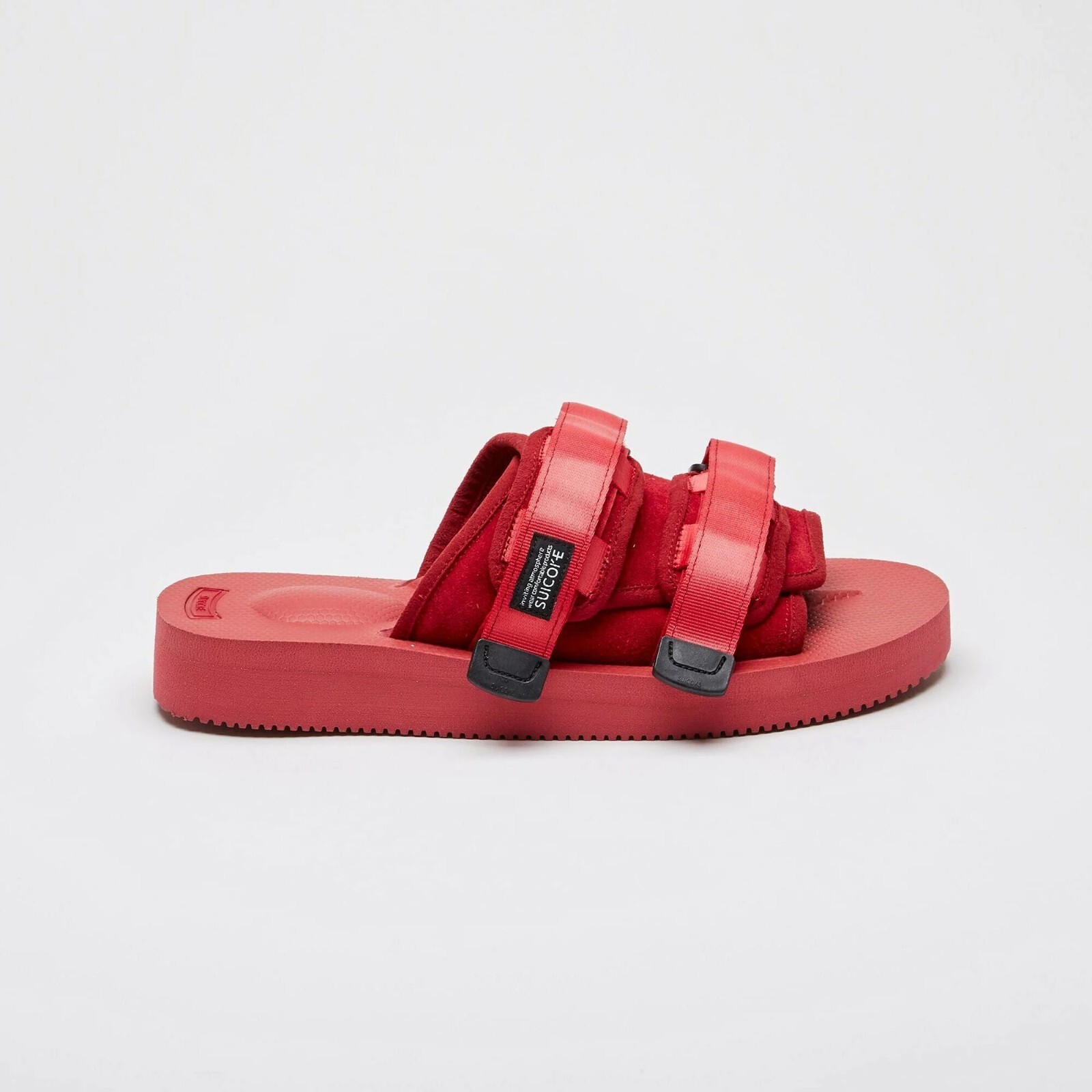 SUICOKE MOTO-VS OG-056VS Red Slides Sandals Slippers