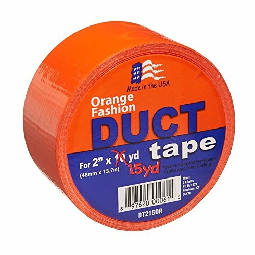 Signature Crafts Fashion Duct Tape Solid Orange DT215OR 15Yards 1.88 Inches Wide