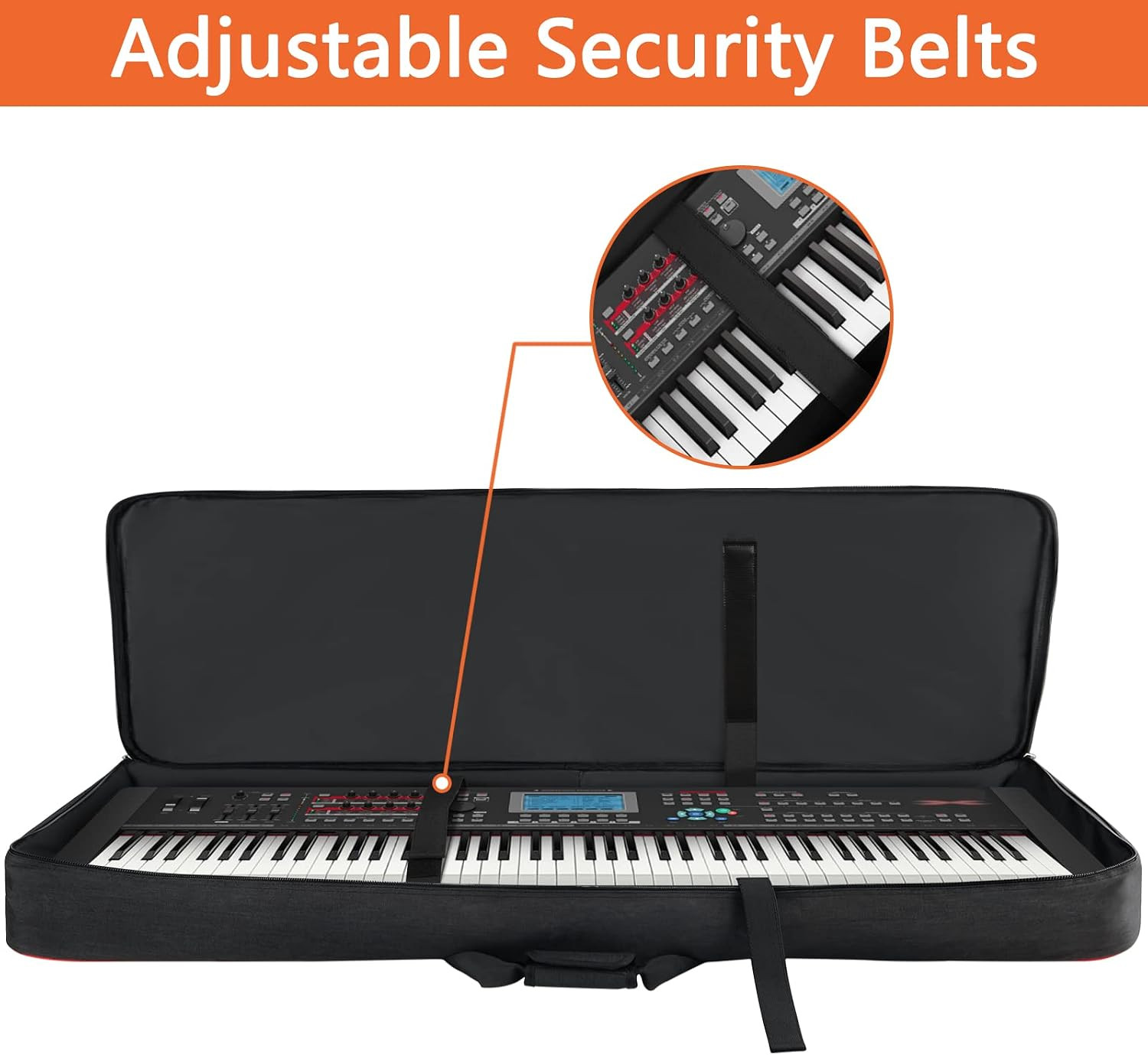 88 Key Keyboard Case Soft with Adjustable Padded Shoulder Straps |