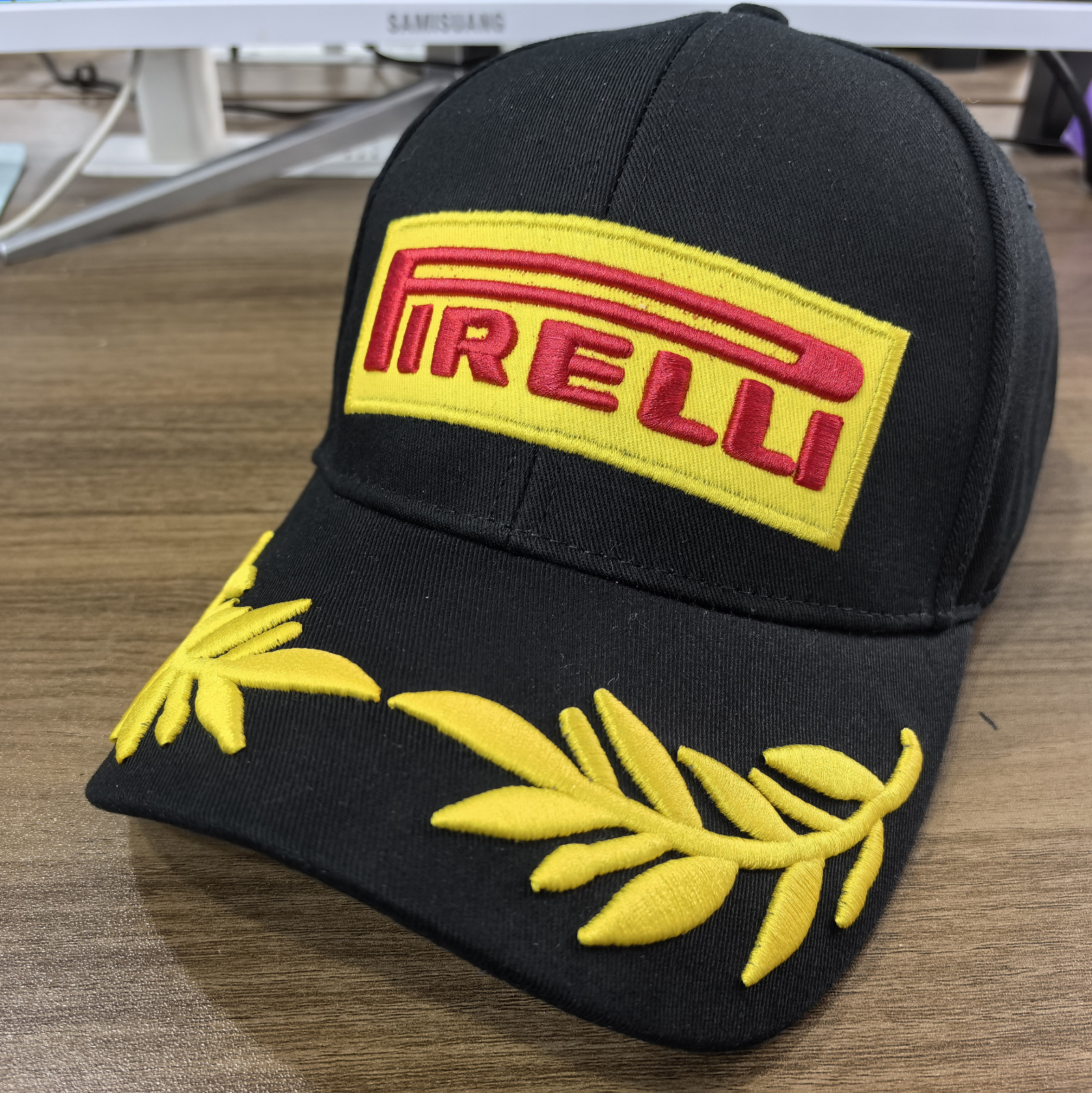 Pirelli Outdoor Casual Adjustable Baseball Cap Men's Adult Embroidered Hat Black