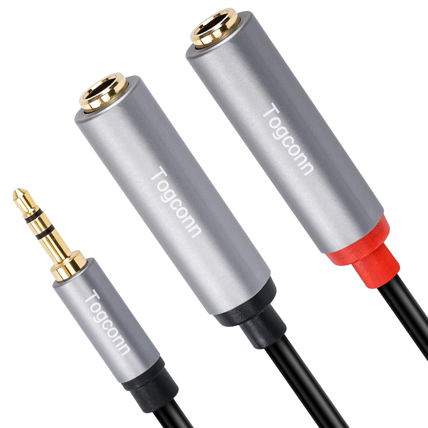 1/8 Inch to Dual 1/4 Inch Audio Y-Splitter Cable 0.6 Feet,3.5Mm TRS Stereo Male