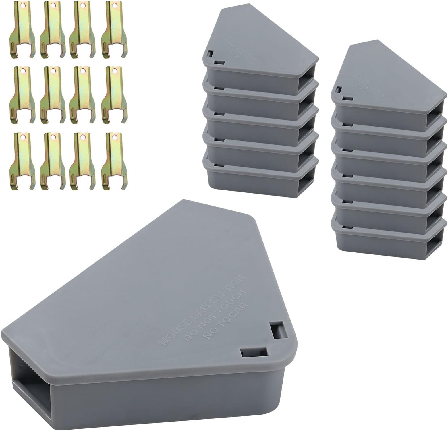 Anblak Mouse Station with Keys Grey 12 Pack, Key Required Mouse Stations, Mic...