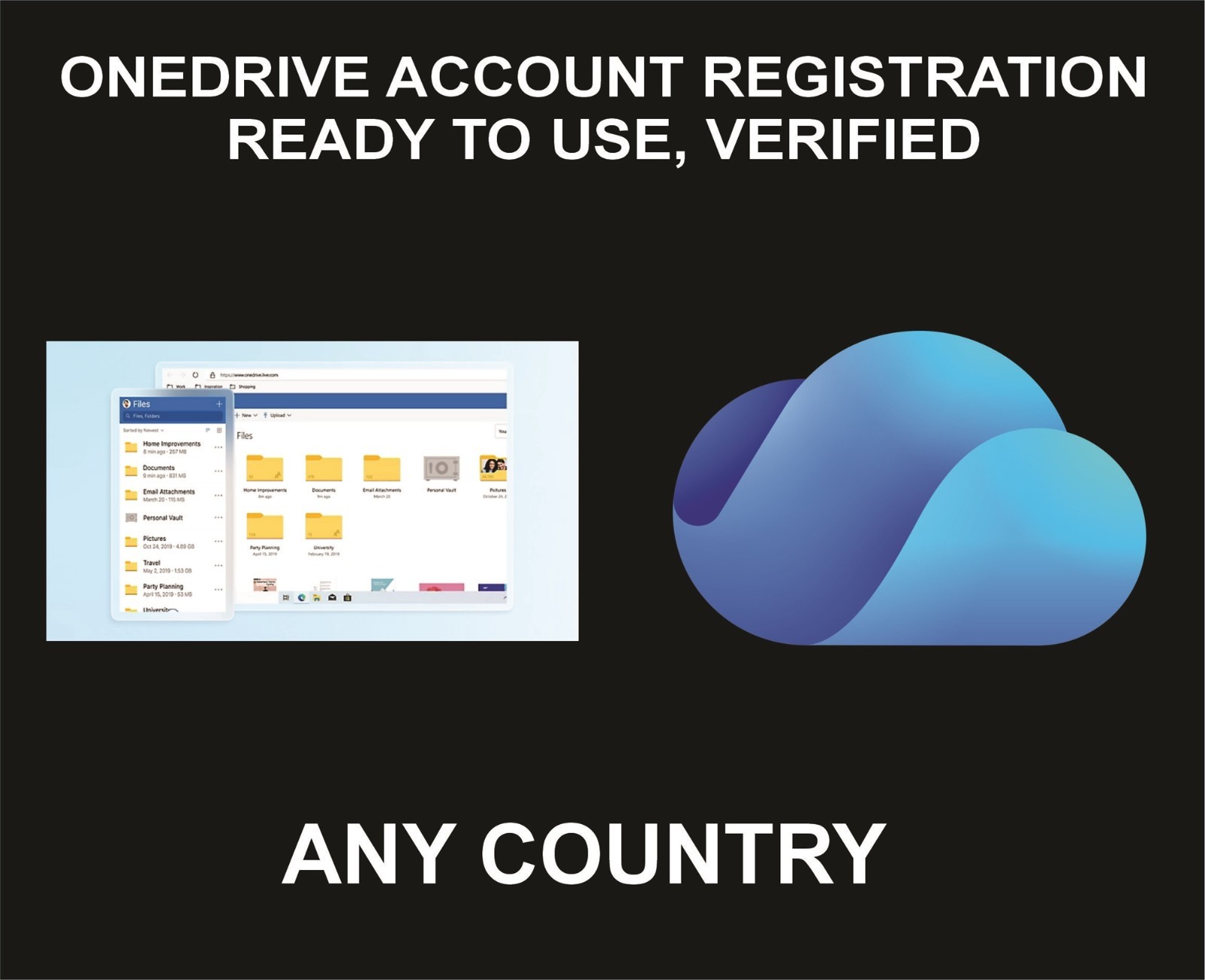 I will Help You Create, Register New OneDrive Account, Any Country