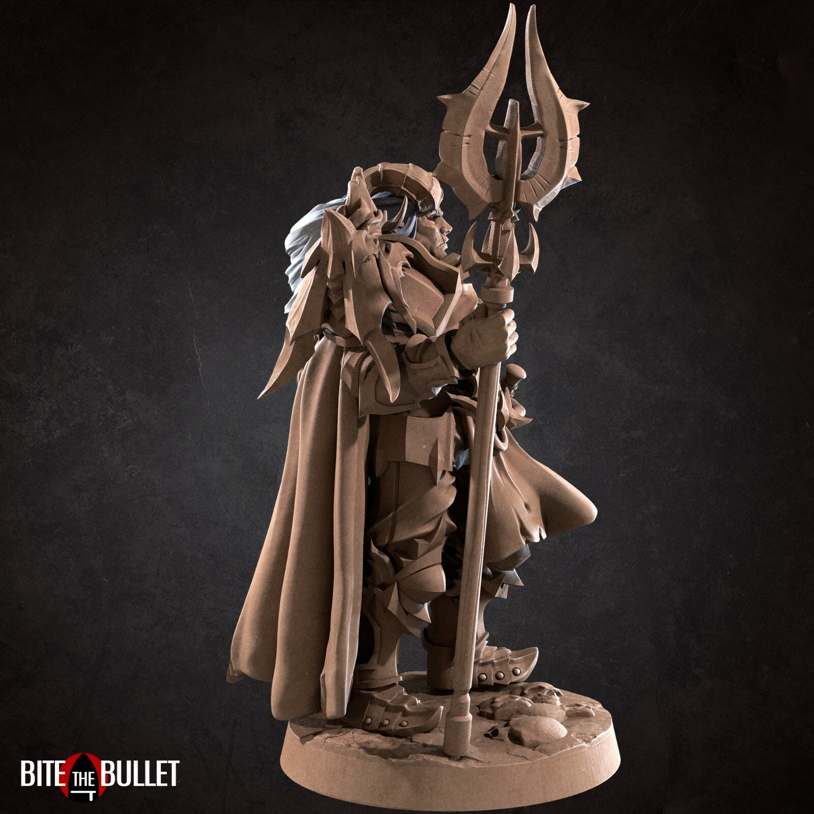 Tiefling Champion - Bite the Bullet - 32mm Fantasy D&D Miniature Fantasy Figure