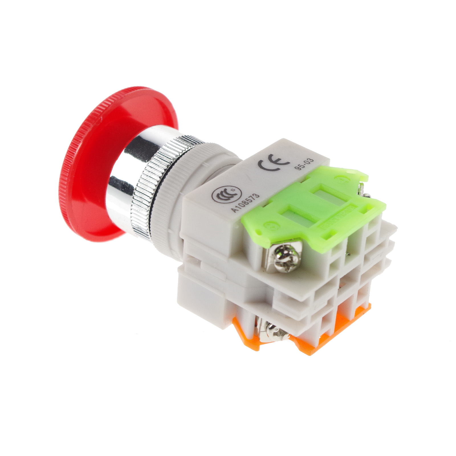 1 Piece 10A CNC Latched Emergency Stop Mushroom Pushbutton Switch