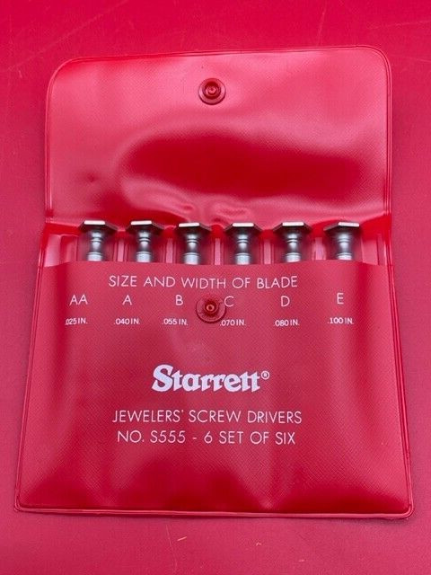 Starrett S555Z-6 Jewelers Screwdriver Set, Set of 6  IN STOCK